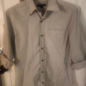 Men's Striped Button-Up Shirt